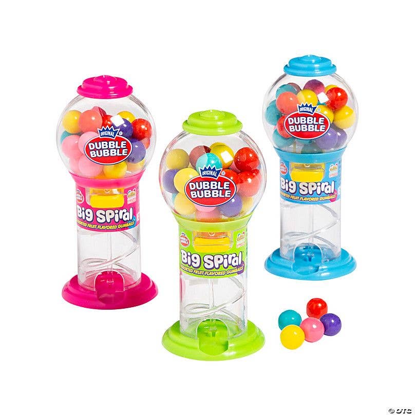 Grandpa Joe's Candy Shop - Kidsmania Dubble Bubble Big Spiral Gumball Machines, 12ct