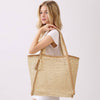 Natural Woven Straw Tote Bag