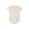 Feltman Brothers - Boys Pointelle Jacquard Knit Romper: Ecru / 12M