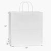 Nashville Wraps - White Kraft Retail Paper Shopping Bags: 100 Pack / Vogue 16x6x12.5"