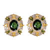 St Armands Designs of Sarasota - Olive & Canary Oval Luxe Statement Earrings