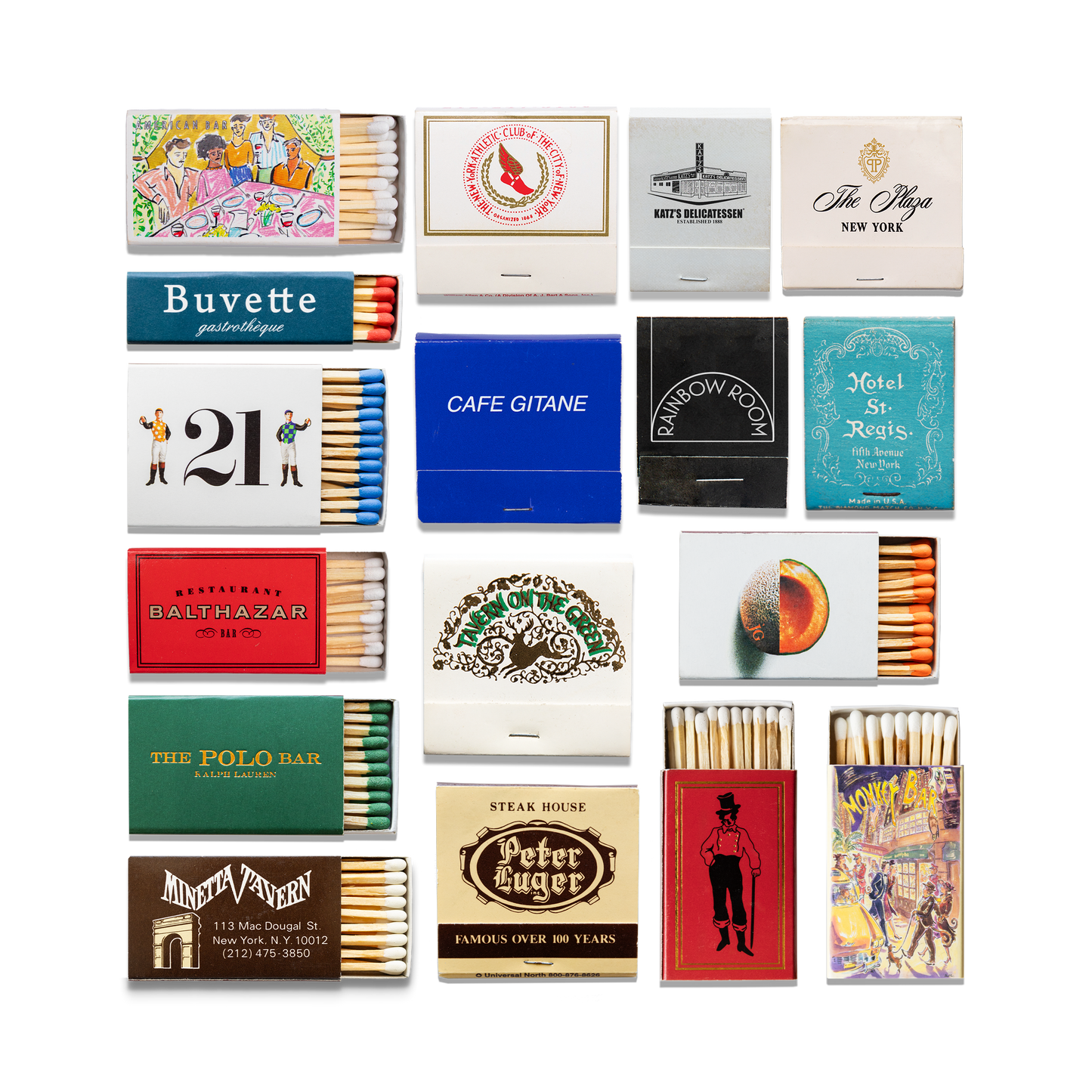 Match South - NYC Collage: White Frame: $135