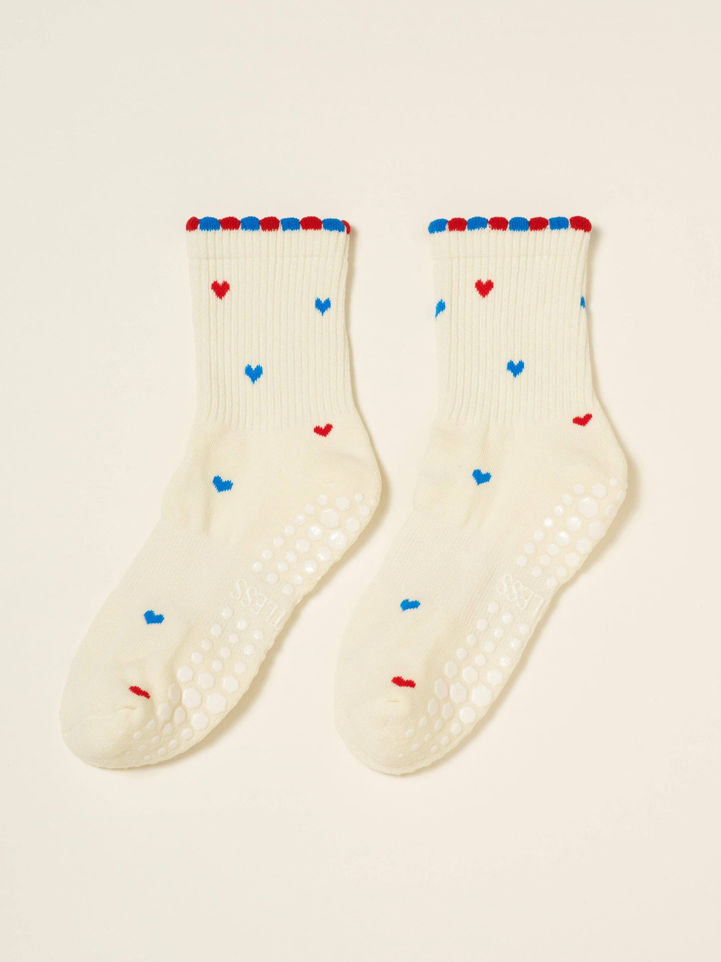 Effortless Club - 🇺🇸 USA Mini Heart Petal Grip Sock, Pilates Socks