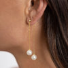 Sahira Jewelry Design - Xana Double Pearl Dangle