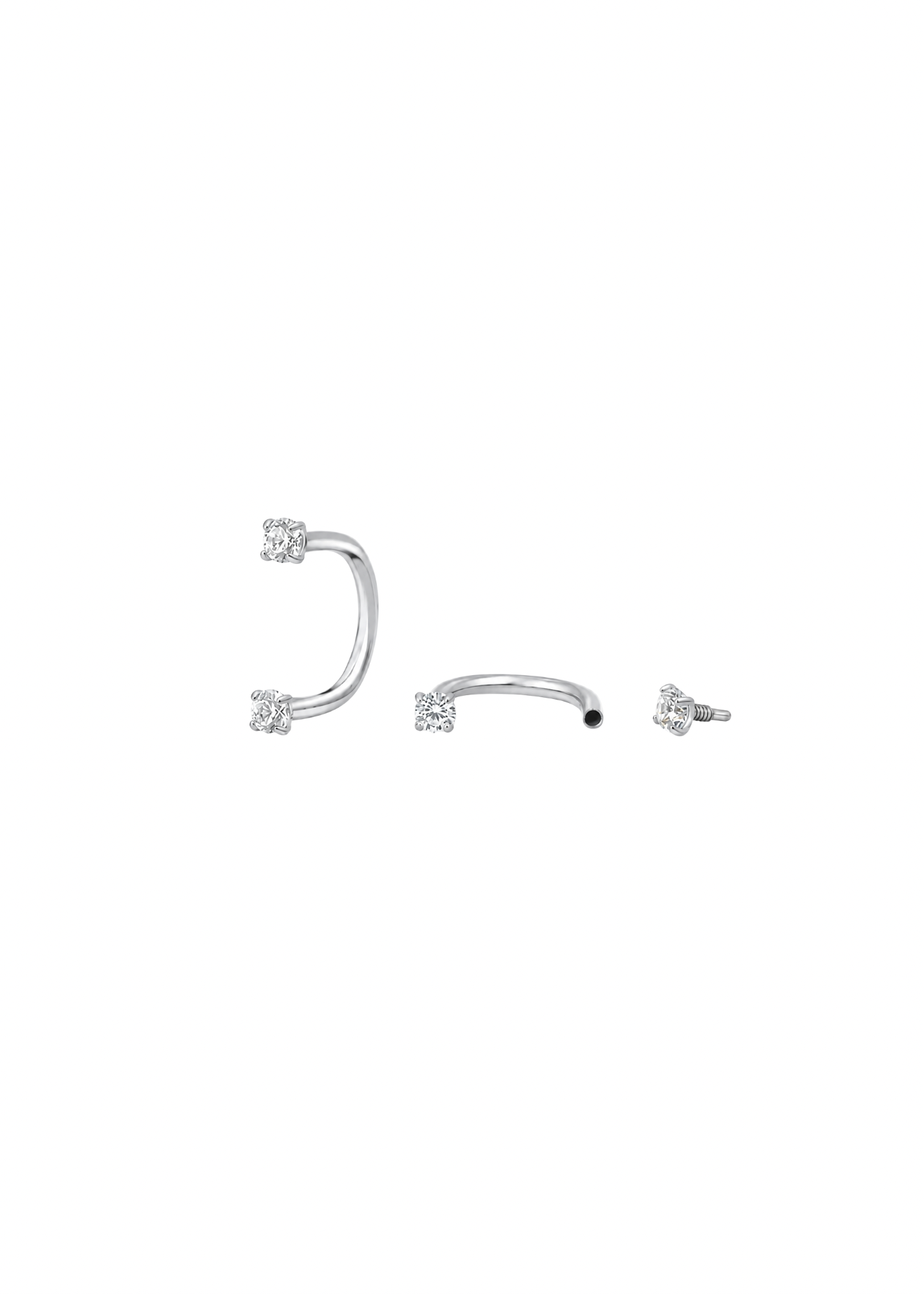 Hjane Jewels - Nova Curve Hoops: Silver / 5mm
