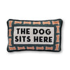 Furbish Studio - Dog Sits Here Needlepoint Pillow