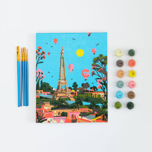 paint anywhere - Summer in Paris by Millie Illustrates Paint by Numbers Framed Mini