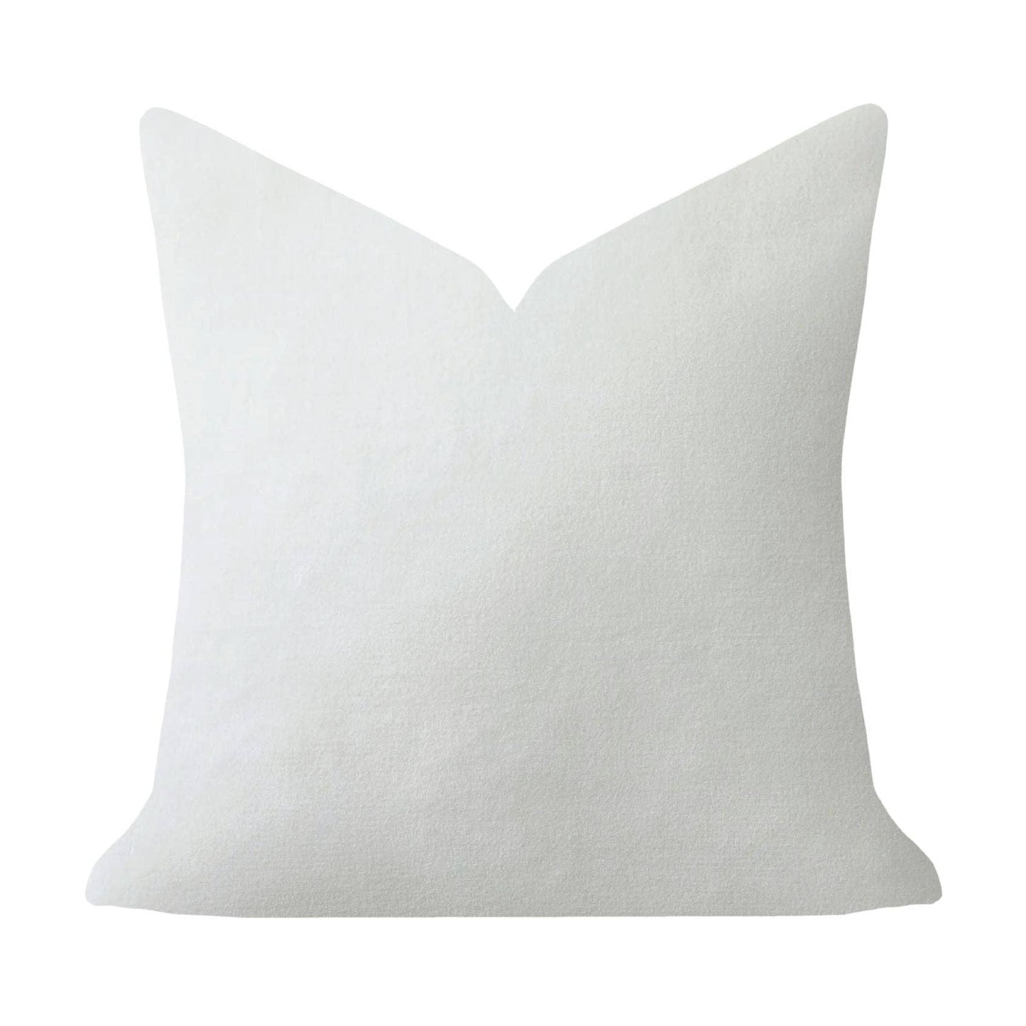Laura Park Designs - White Solid Velvet Pillow: 26" x 26" Euro