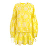 Sunshine Tienda - Citron Gilded Palm Khai Mini Dress: S