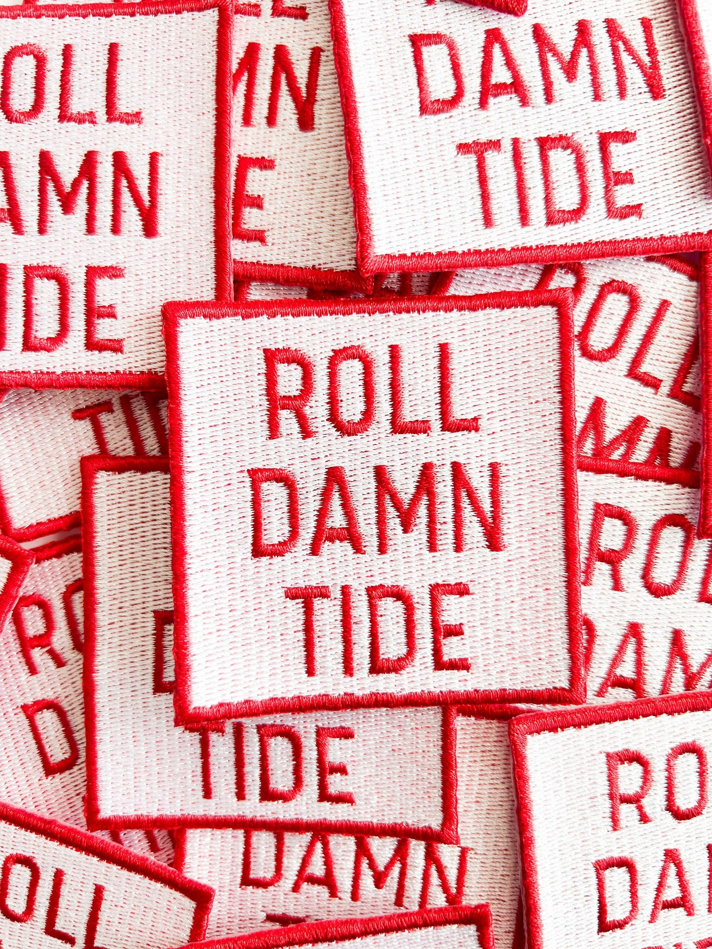 Field Trip Threads - Roll Damn Tide Embroidered Iron On Patch Game Day Alabama