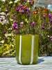 Atina Glass Tumbler - Olive & White