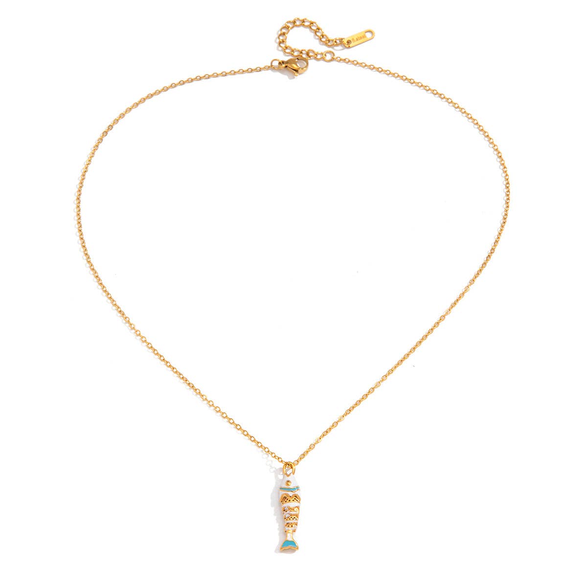 Savvy Bling - Blue Fish Necklace Water Resistant