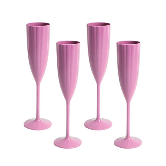 Scalloped Acrylic Champagne Flute