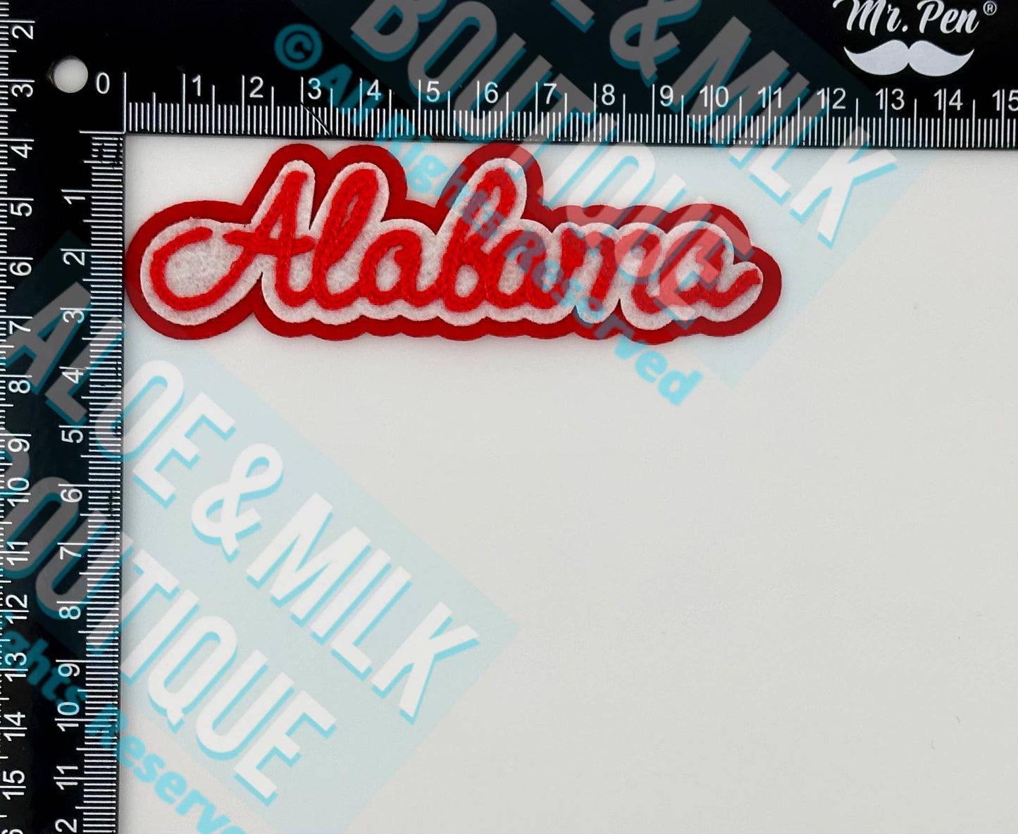 Aloe and Milk Boutique - Chainstitch Alabama Patch, Roll Tide, Bama, game day