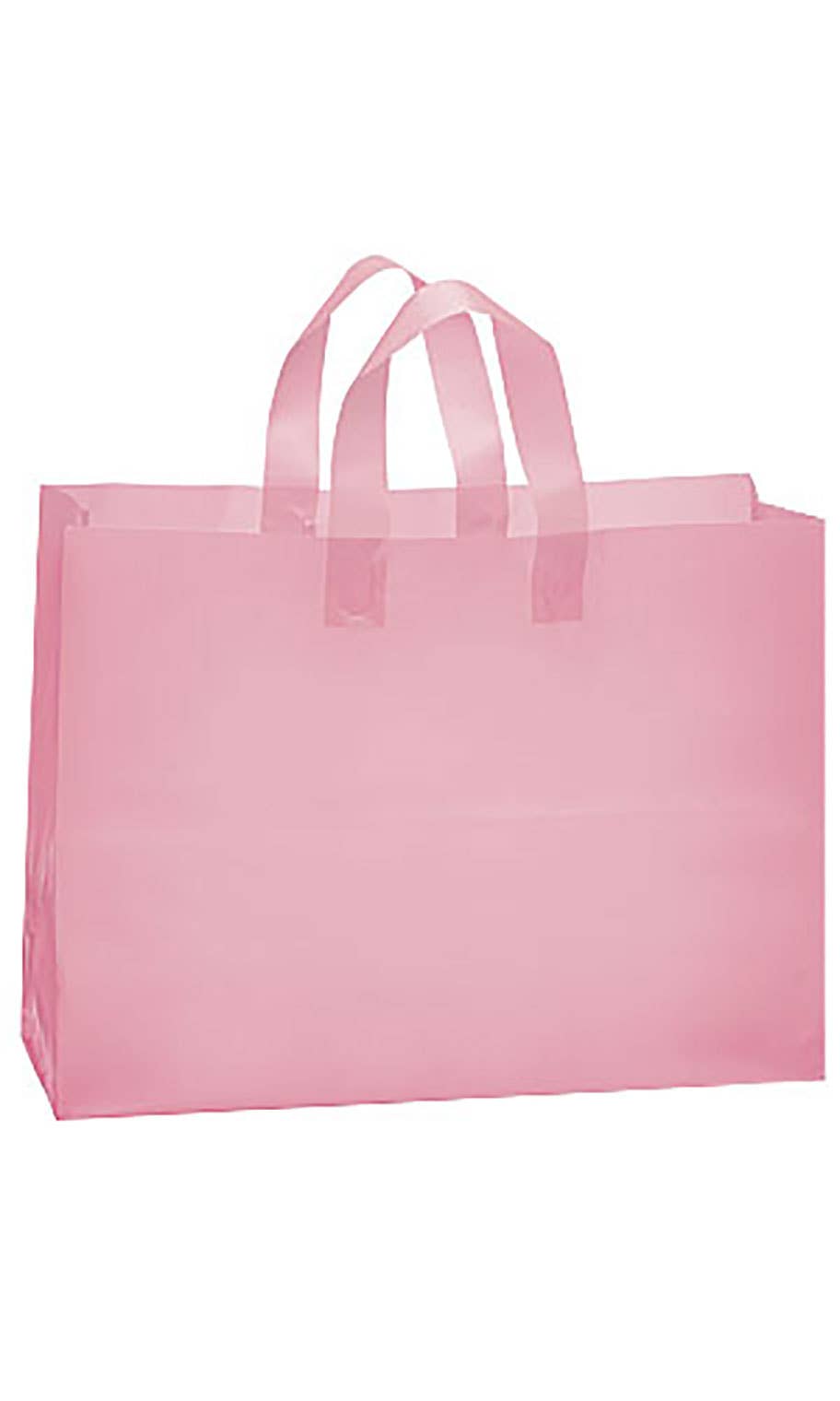 Store Supply Warehouse - Frosted Retail Shopping Bags: Clear / Case of 100 / Medium