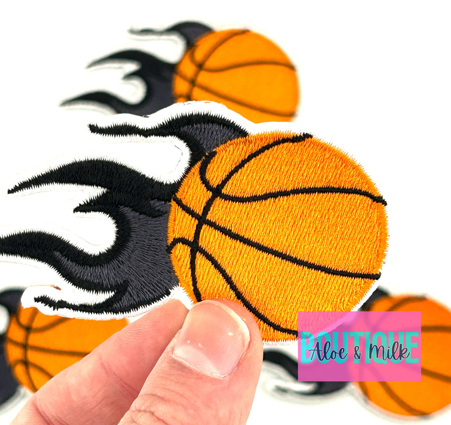 Aloe and Milk Boutique - Basketball Patch, Sports Patch, Game Day Patches: Red