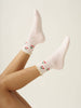 Effortless Club - 🍒 Cherry Ruffle Grip Sock [Baby Pink], Pilates Socks