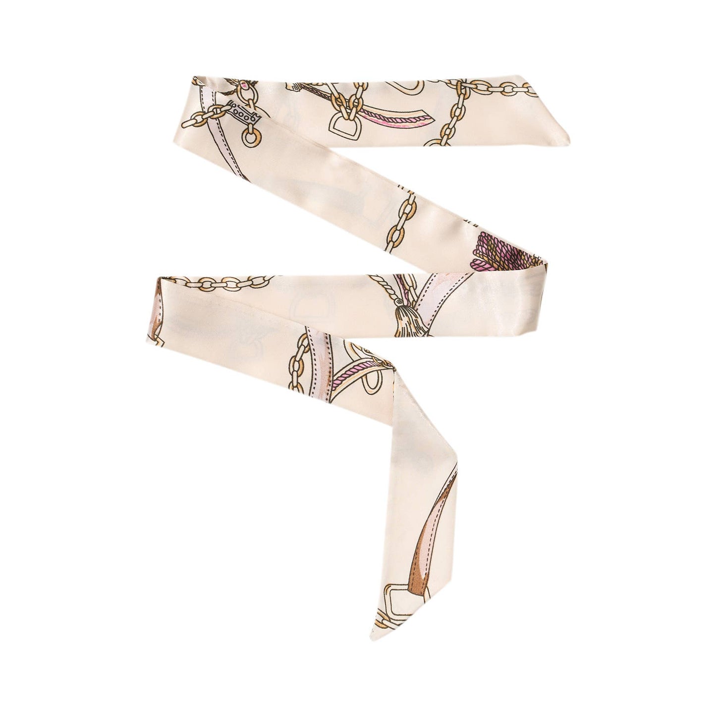 Malibu Sugar - Twilly Silk Scarves for Handbags: Creme