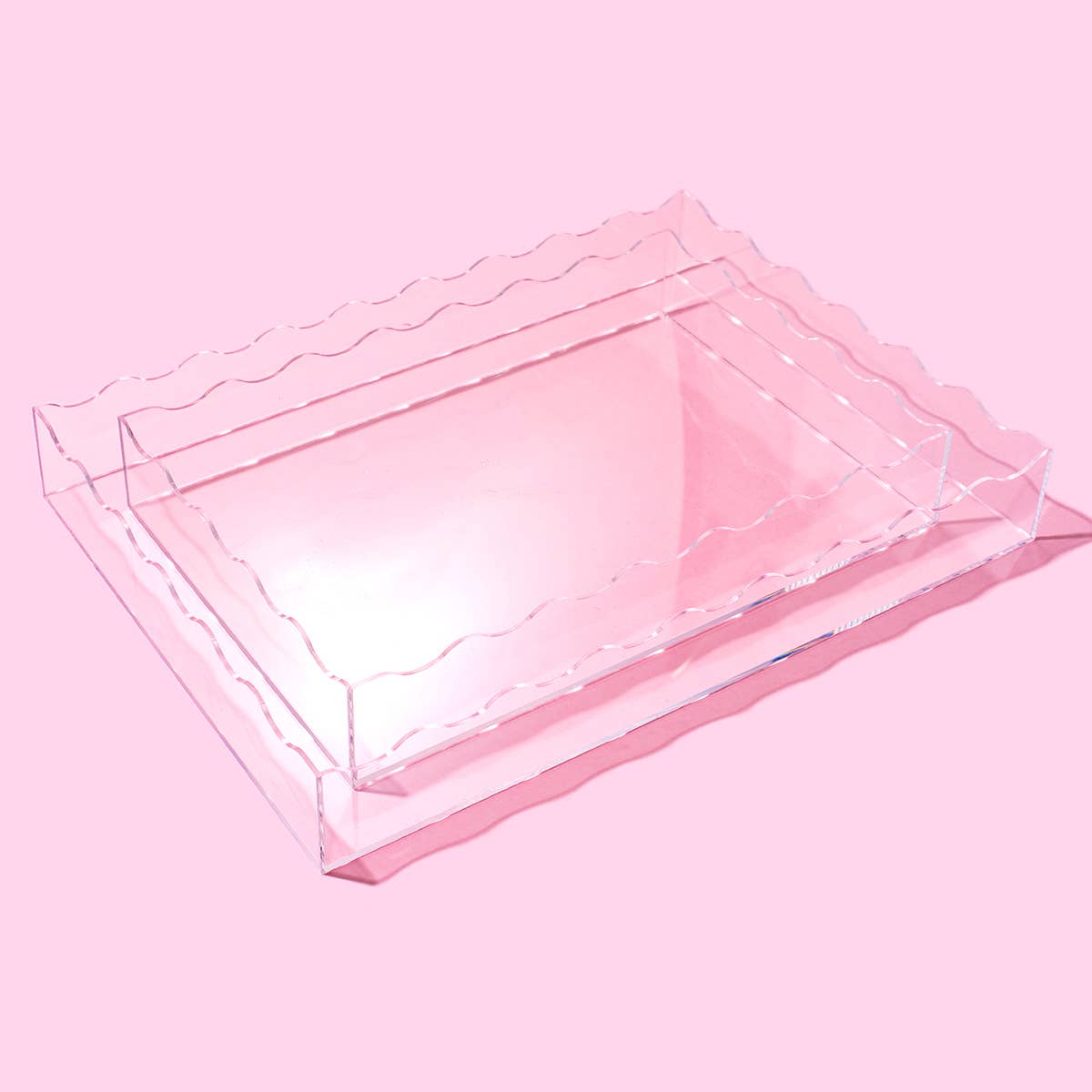 Taylor Elliott Designs - Wavy Tray - Rectangle - Large - Clear