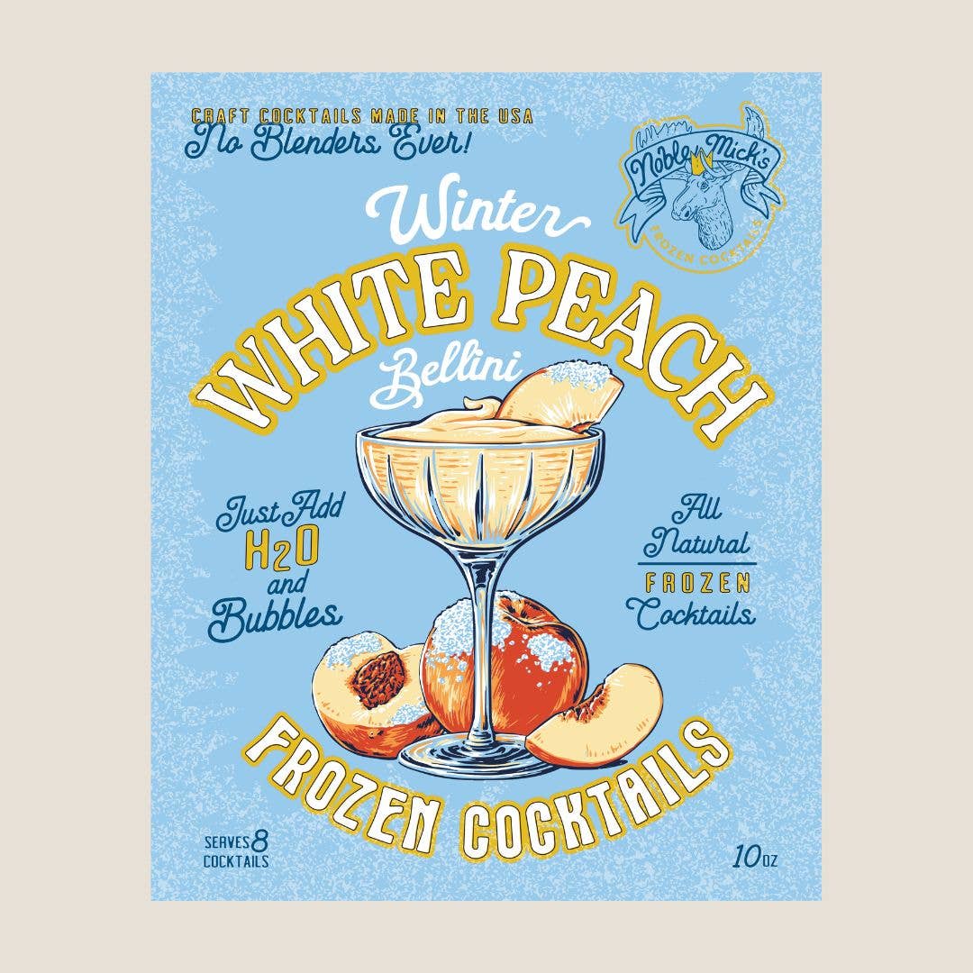 Noble Mick's - Craft Beverage Company - Winter White Peach Bellini Frozen Cocktail