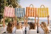 Malibu Sugar - Woven Raffia Tote Bags - 4 colors: Blue