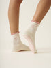 Pink Bow Ruffle Grip Sock