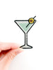 Field Trip Threads - Martini Embroidered Patch | Cocktail Lover Iron On Patch