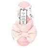Bella Sleep + Spa - Plush Slippers - Light Blush Bow: Base Material: 100% Polyester / Small