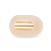 TELETIES - Round Flat Hair Clip | Small | Almond Beige