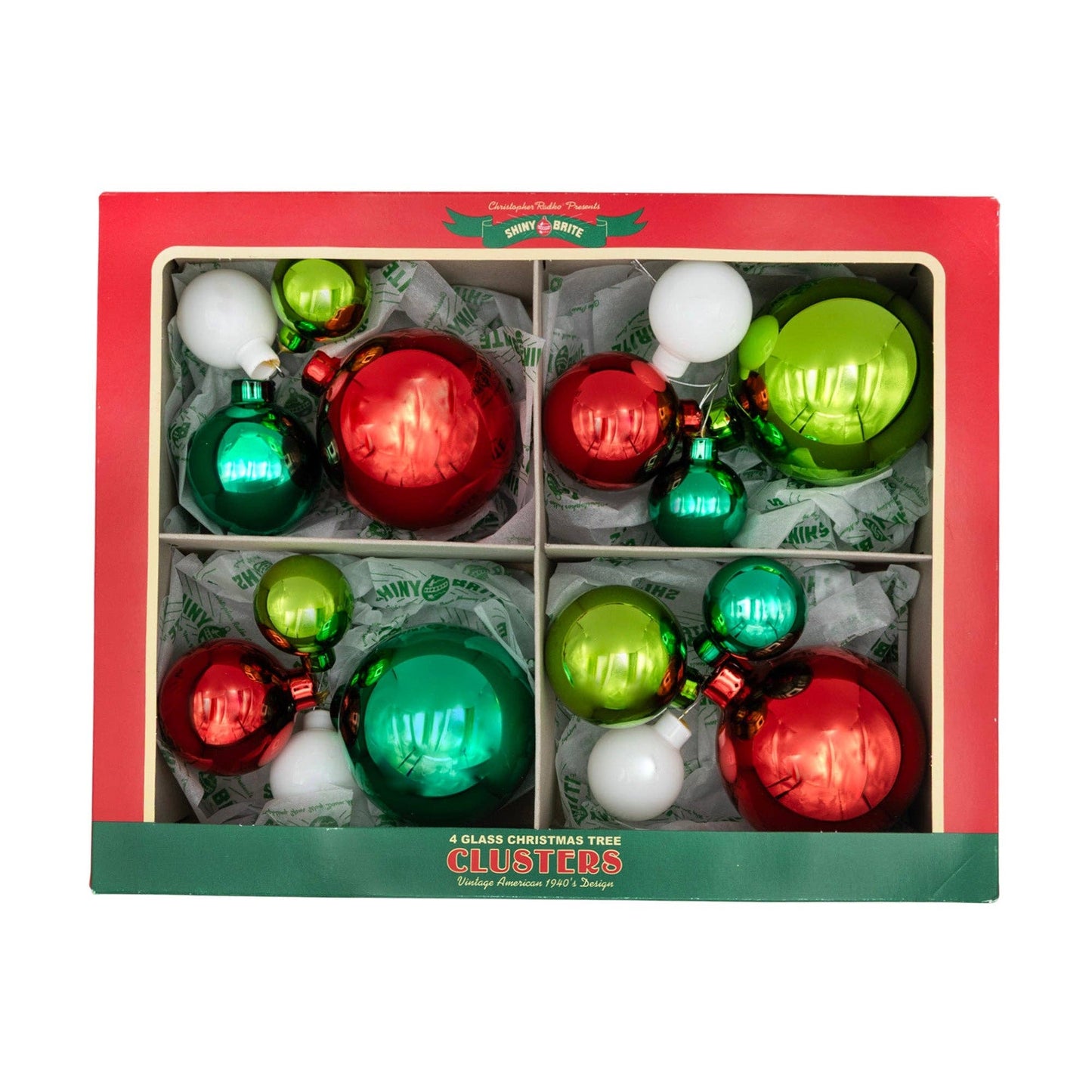 Holiday Glass Ornament Cluster – Splendor