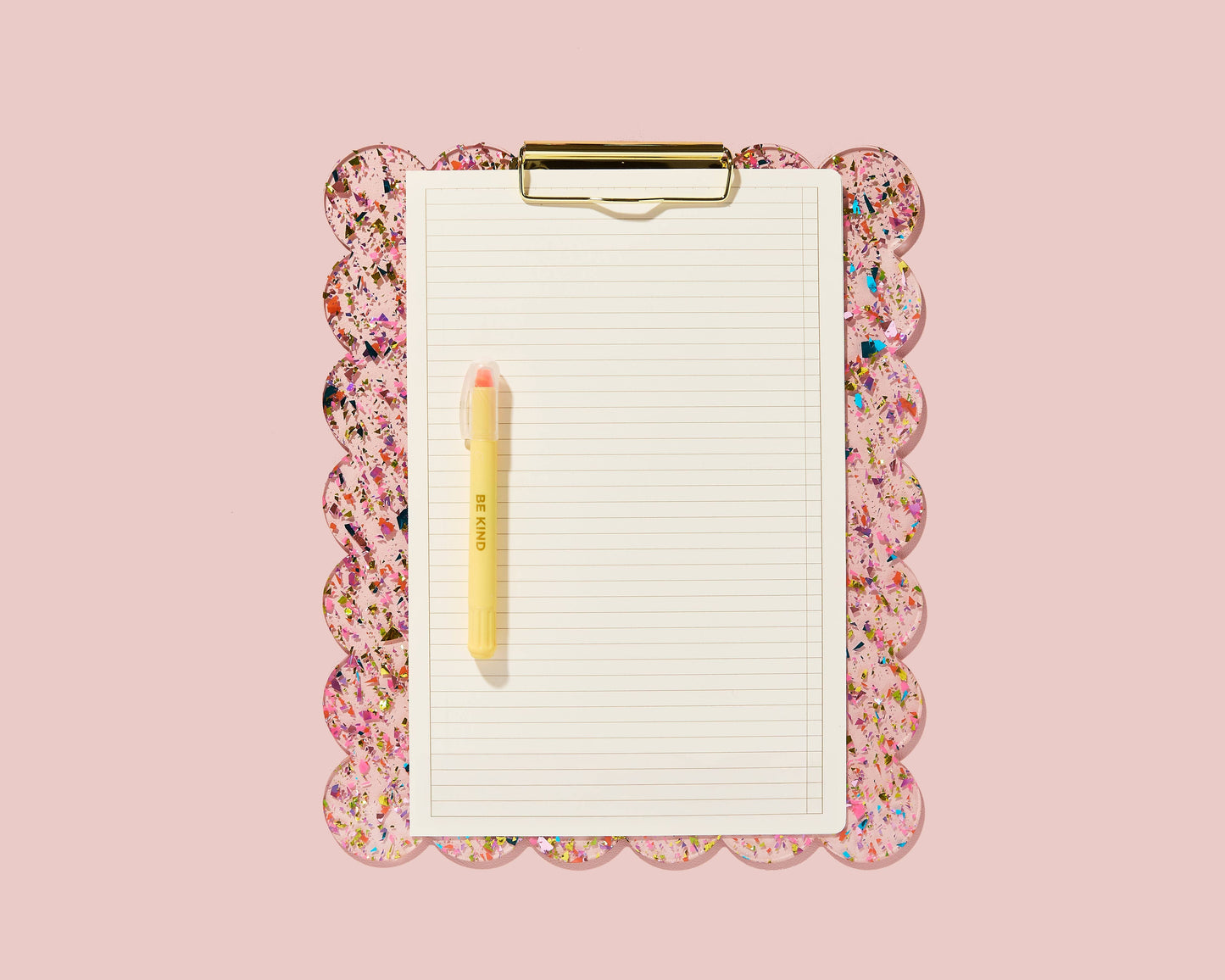 Taylor Elliott Designs - Scalloped Clipboard - Large - Happy Confetti