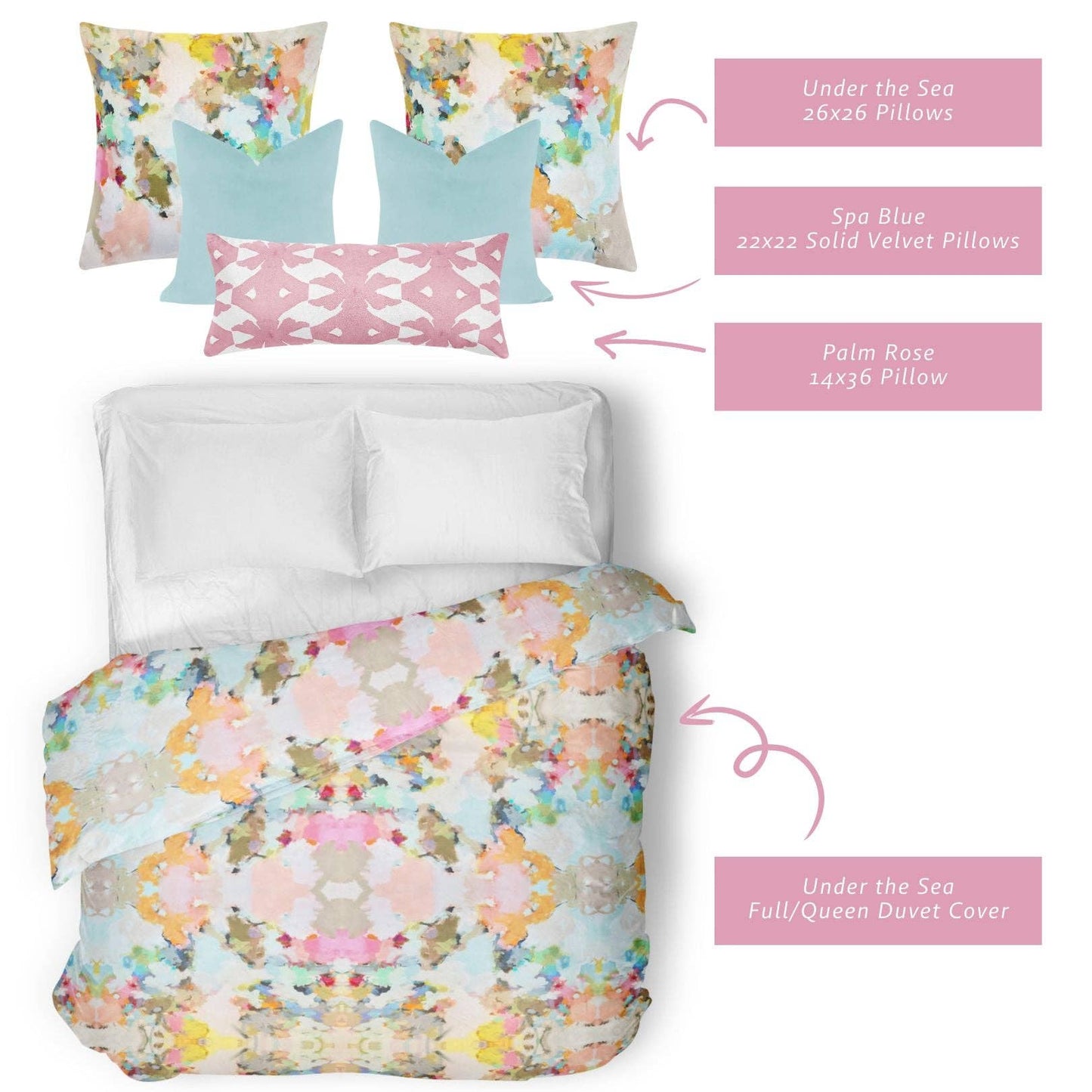 Laura Park Designs - Under the Sea Duvet Cover: Microlux (Lightweight, Machine Washable) / Full/Queen 88x88