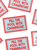 Field Trip Threads - Fill the Pool with Champagne Patch Embroidered Iron On Party