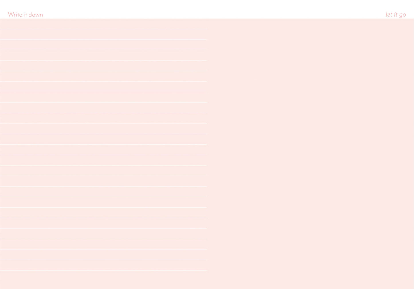 Write It Down, Let It Go