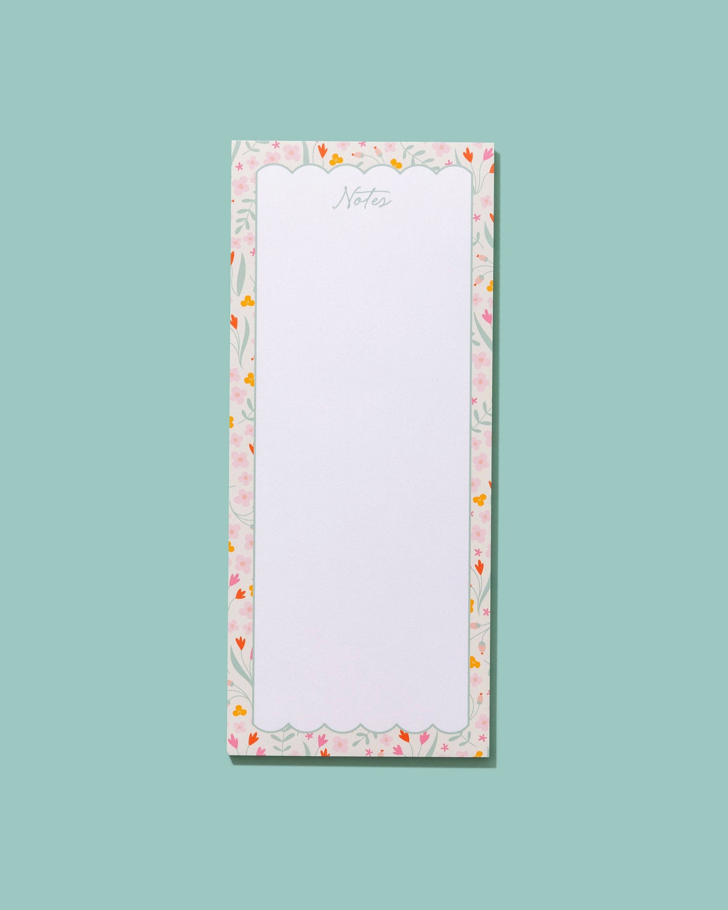 Joy Creative Shop - Floral Tall & Skinny Notepad: Mint