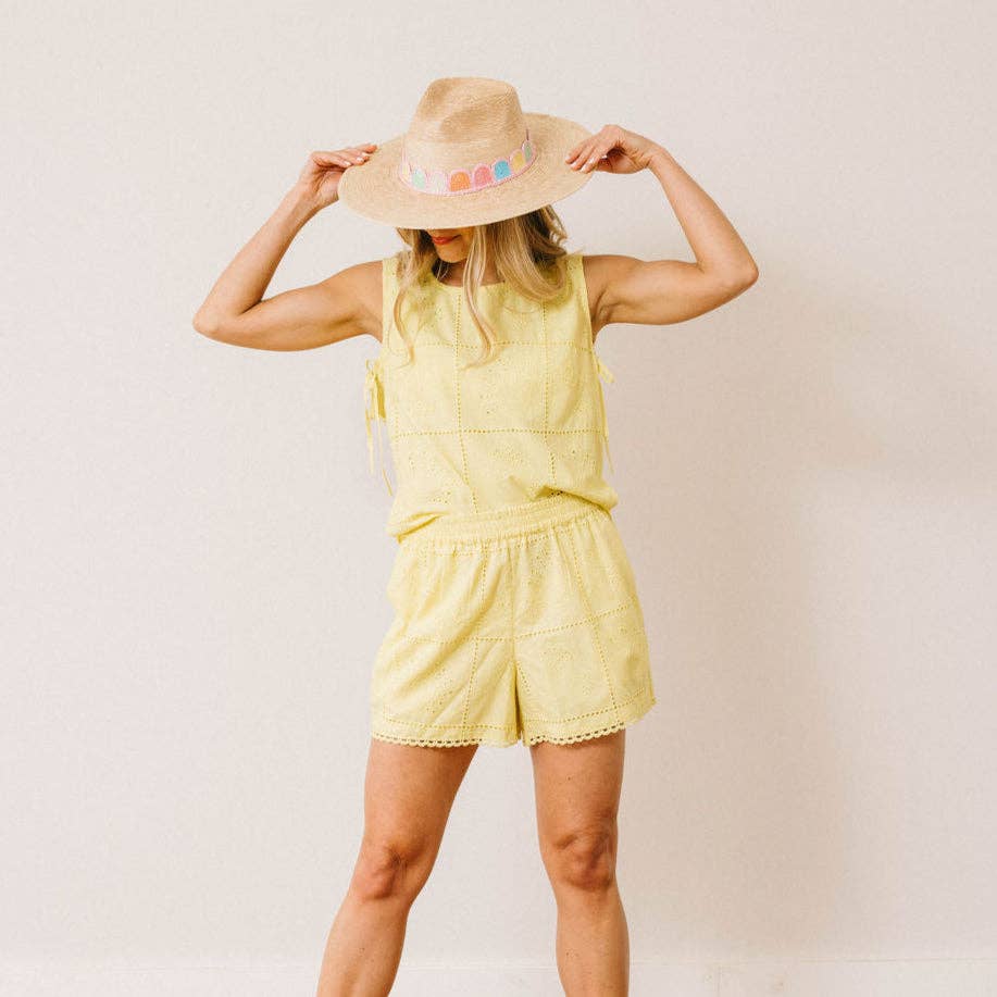 Sunshine Tienda Pastel Kandy Crochet Palm Hat
