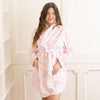 8 Oak Lane - Pink Bow Toile Luxe Robe: S/M