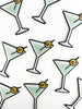 Field Trip Threads - Martini Embroidered Patch | Cocktail Lover Iron On Patch