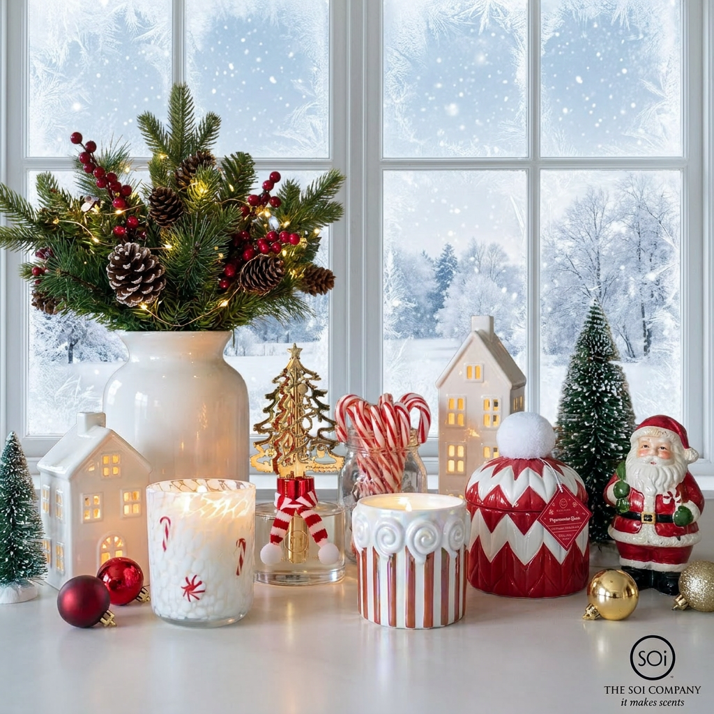 The SOi Company - Peppermint & Candycane  12oz  Icon Candle