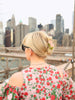 Solar Eclipse - Hand-painted Wild Roses Claw Hair Clip | Eco-Friendly