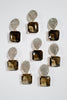 St Armands Designs of Sarasota - Smokey Brown Quartz Retro Pavé Crystal Gum Drop Earrings