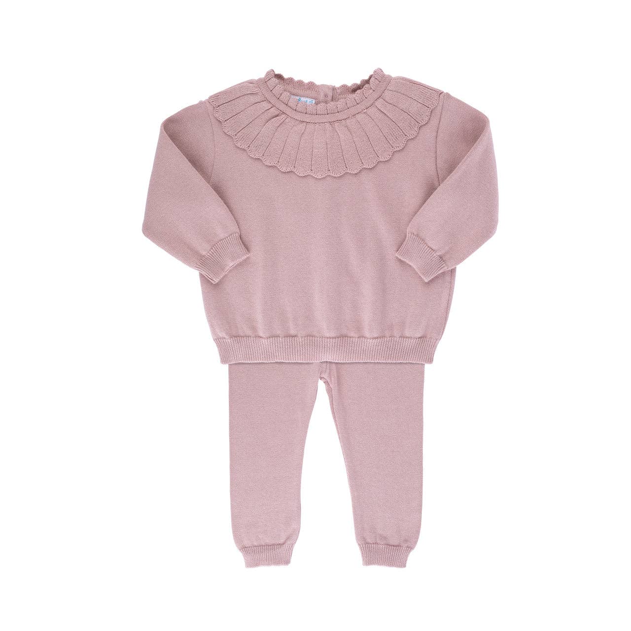 Feltman Brothers - Baby & Toddler Girls Scalloped Collar Knit Set: Ecru / 4T