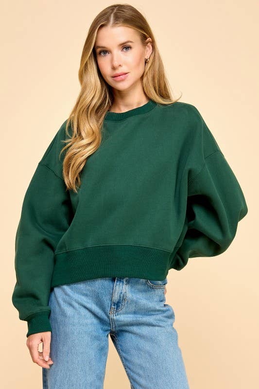 TCEC - CT7976-Dropped Shoulder Sweatshirt : Baby Pink / S