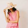 Sunshine Tienda Colorful Fin Palm Hat