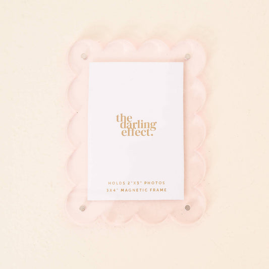 Mini Acrylic Picture Frame Magnet Pale Pink