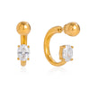 Savvy Bling - Gold Stud and Oval Earring Waterproof