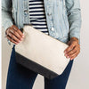 ShoreBags - All In Zip Top Pouch: Natural / No Monogram