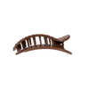TELETIES - Brown Crocodile Medium Flat Round Hair Clip