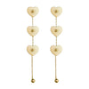 St Armands Designs of Sarasota - Gold Heart Duster Drop Earrings