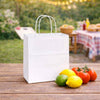 Nashville Wraps - White Kraft Retail Paper Shopping Bags: 100 Pack / Vogue 16x6x12.5"